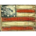 One Bella Casa One Bella Casa 0004-6381-25 9 x 12 in. American Flag Surfboards Solid Wood Wall Decor by Lynne Ruttkay 0004-6381-25